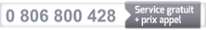 0 806 800 428 : Service gratuit + prix appel