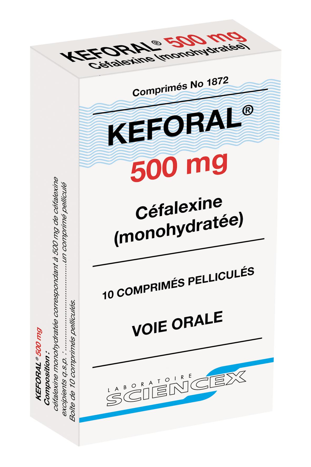 Photo de conditionnement <span class='vidalbox-gamme-product'>(KEFORAL 500 mg cp pellic)</span>