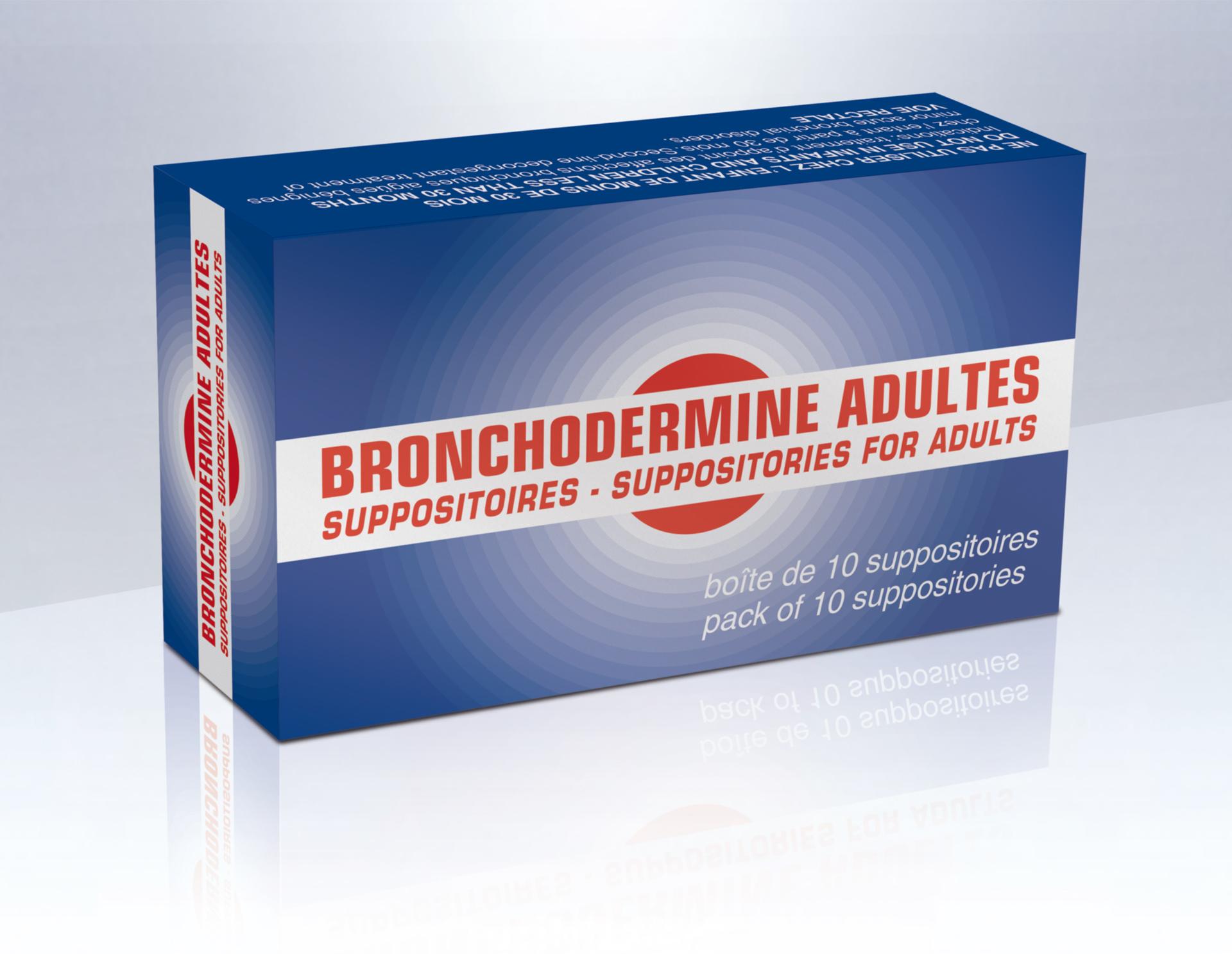 Photo de conditionnement <span class='vidalbox-gamme-product'>(BRONCHODERMINE suppos adultes)</span>