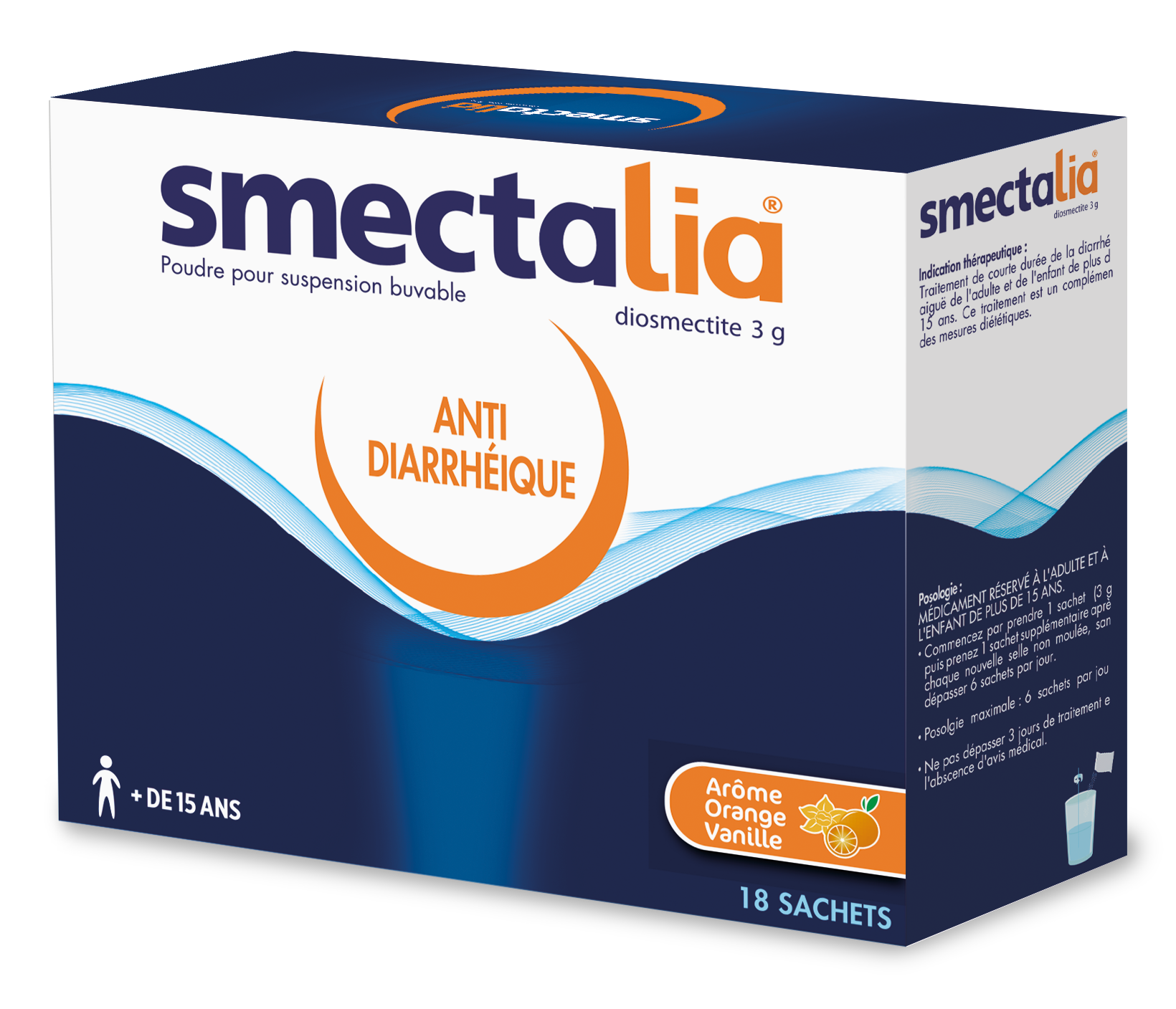 Photo de conditionnement <span class='vidalbox-gamme-product'>(SMECTALIA 3 g pdre p susp buv en sachet)</span>